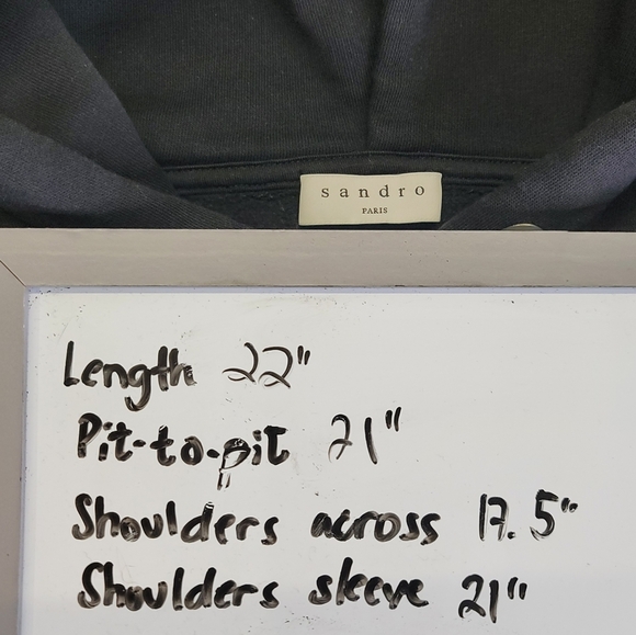 Sandro Hooded Graphic Sweatshirt - Picture 11 of 12